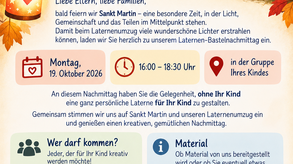 Laternen Bastelnachmittag
